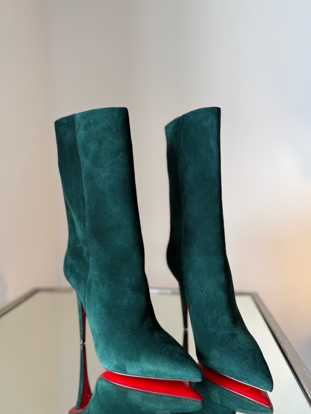 New Christian Louboutin - Astrilarge suede boots 36.5 $1,495 - Picture 4 of 11